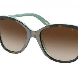 Ralph RA5160 601/13 Cat Eye Sunglasses Havana on Acquamarine 57mm Women’s New